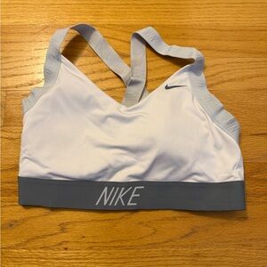 Nike Women's White and Gray Sports Bra